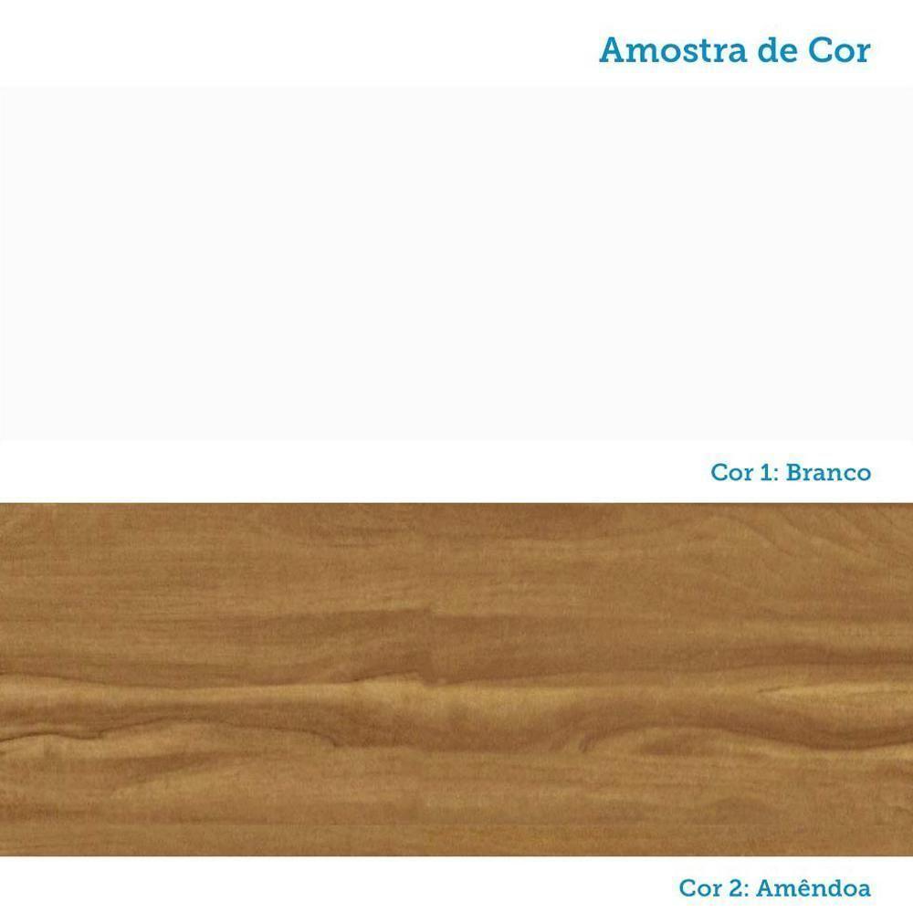 Cama Infantil Solteiro Maria Branco Brilho/amêndoa Com Colchão Supreme D33 - Móveis Peroba - 5