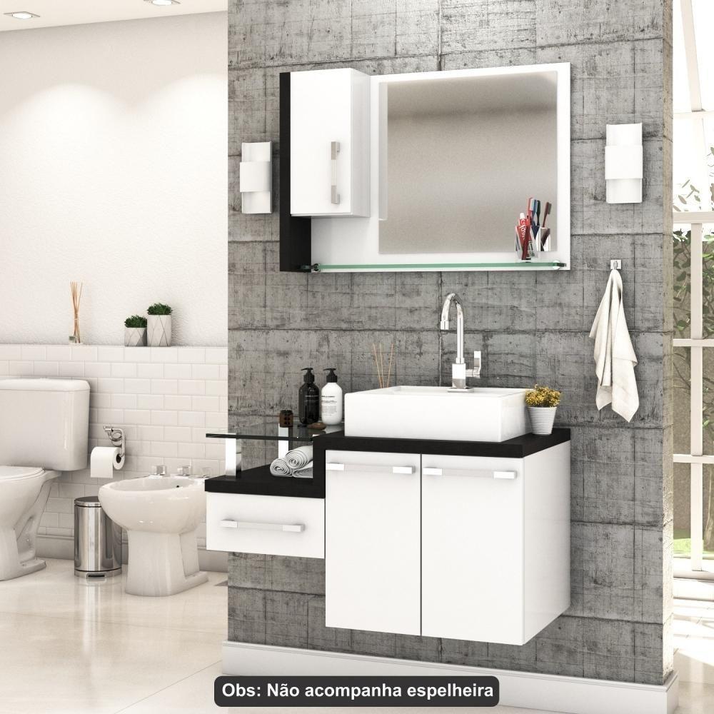 Conjunto Balcão C-cuba Q39 Legno 830 Branco Chess C-nogal Branco Chess C-preto ônix - 2