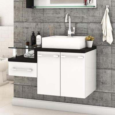 Conjunto Balcão C-cuba Q39 Legno 830 Branco Chess C-nogal Branco Chess C-preto ônix