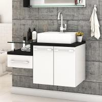 Conjunto Balcão C-cuba Q39 Legno 830 Branco Chess C-nogal Branco Chess C-preto ônix - 1