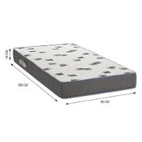 Cama Infantil Solteiro Manu Branco Brilho/amêndoa Com Colchão Light D33 - Móveis Peroba - 7