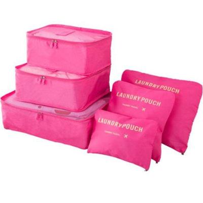 Organizador De Mala 6 Pçs Necessaire Viagem Bolsa Saco Pink
