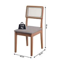 Conjunto De Mesa Sala De Jantar Ripada Tampo Com Vidro 1,80m 6 Cadeiras Santiago Dobuê Madeirado Off White