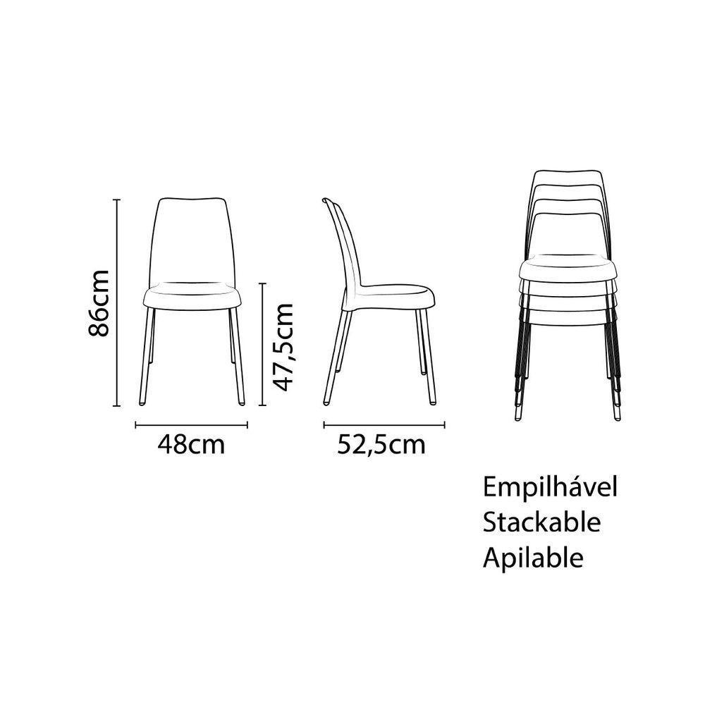 Cadeira Tramontina Vanda Vermelho De Alumínio - 4