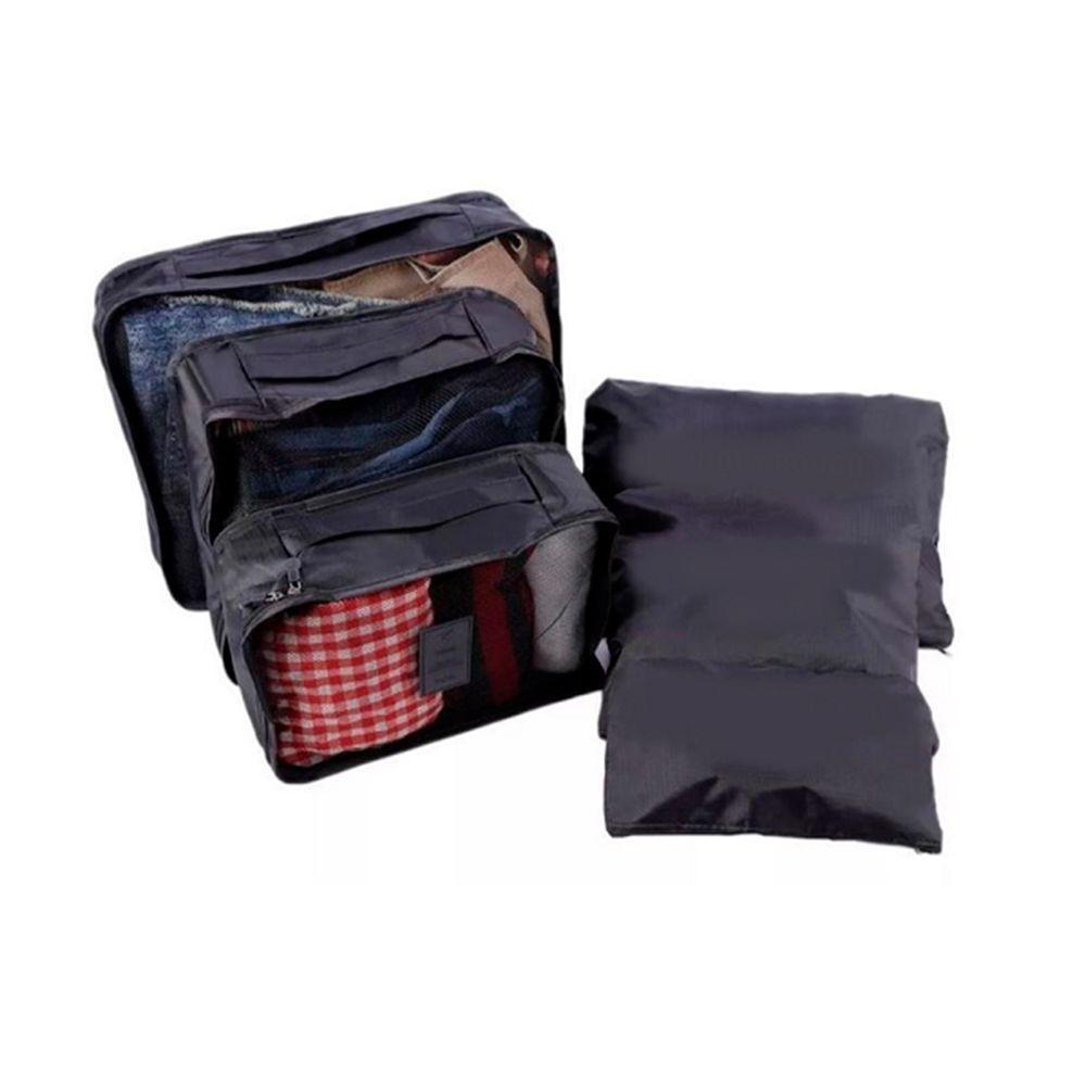 Organizador De Mala 6 Pçs Necessaire Viagem Bolsa Saco Preto - 2