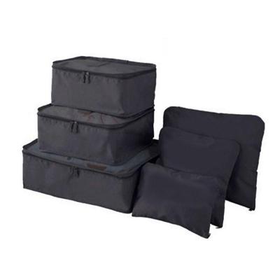 Organizador De Mala 6 Pçs Necessaire Viagem Bolsa Saco Preto