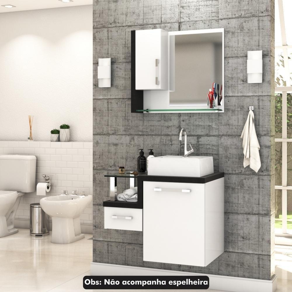 Conjunto Balcão C-cuba Q32 Legno 630 Branco Chess C-nogal Branco Chess C-preto ônix - 2