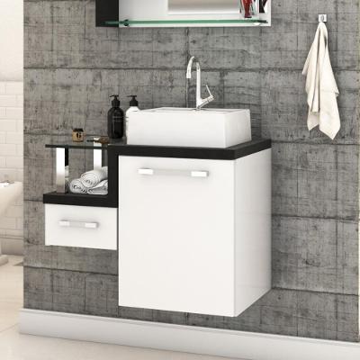 Conjunto Balcão C-cuba Q32 Legno 630 Branco Chess C-nogal Branco Chess C-preto ônix