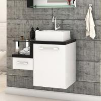 Conjunto Balcão C-cuba Q32 Legno 630 Branco Chess C-nogal Branco Chess C-preto ônix - 1