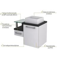 Conjunto Balcão C-cuba Q32 Legno 630 Branco Chess C-nogal Branco Chess C-preto ônix - 5