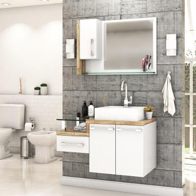 Conjunto Balcão C-cuba Q39 E Espelheira Legno 830 Branco Chess C-branco Chess Branco Chess C-carvalho