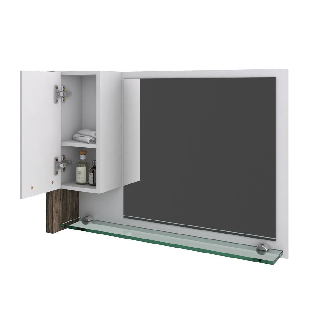 Conjunto Balcão C-cuba Q39 E Espelheira Legno 830 Branco Chess C-carvalho Branco Chess C-carvalho Dark - 4