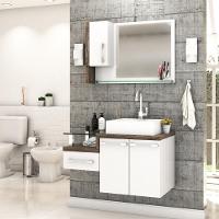 Conjunto Balcão C-cuba Q39 E Espelheira Legno 830 Branco Chess C-carvalho Branco Chess C-carvalho Dark - 1