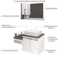 Conjunto Balcão C-cuba Q39 E Espelheira Legno 830 Branco Chess C-carvalho Branco Chess C-carvalho Dark - 5