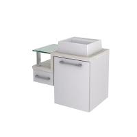 Conjunto Balcão C-cuba Q32 Legno 630 Branco Chess C-preto ônix Branco Chess C-snow - 3