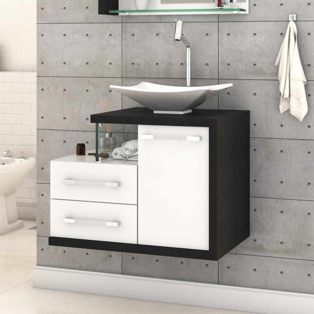 Conjunto Balcão C-cuba L38 Legno 650 Branco Chess C-nogal Branco Chess C-preto ônix - 1