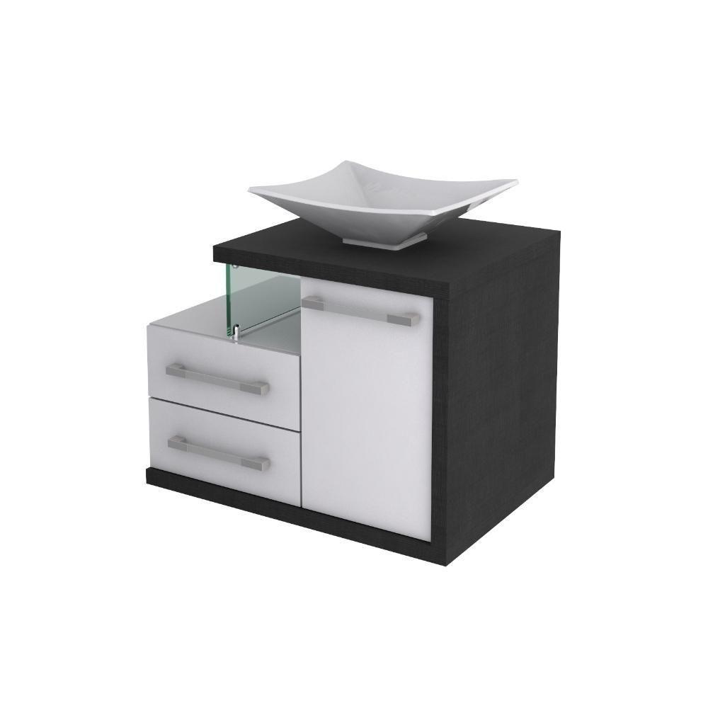 Conjunto Balcão C-cuba L38 Legno 650 Branco Chess C-nogal Branco Chess C-preto ônix - 3