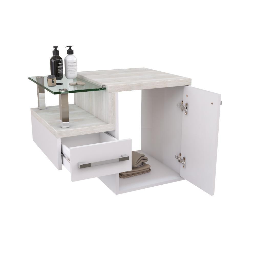 Conjunto Balcão C-cuba Q32 E Espelheira Legno 630 Branco Chess C-preto ônix Branco Chess C-snow - 3