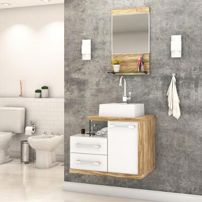 Conjunto Balcão C-cuba Q32 E Espelheira Legno 651 Branco Chess C-branco Chess Branco Chess C-carvalho