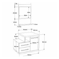 Conjunto Balcão C-cuba Q32 E Espelheira Legno 651 Branco Chess C-branco Chess Branco Chess C-carvalho - 6
