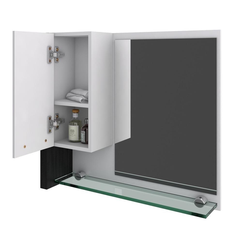 Conjunto Balcão C-cuba Q32 E Espelheira Legno 630 Branco Chess C-nogal Branco Chess C-preto ônix - 4