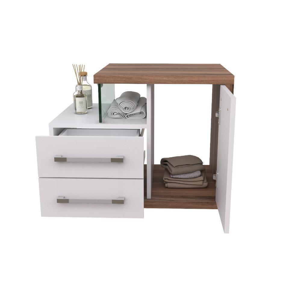 Conjunto Balcão C-cuba L38 Legno 650 Branco Chess C-carvalho Dark Branco Chess C-nogal - 4