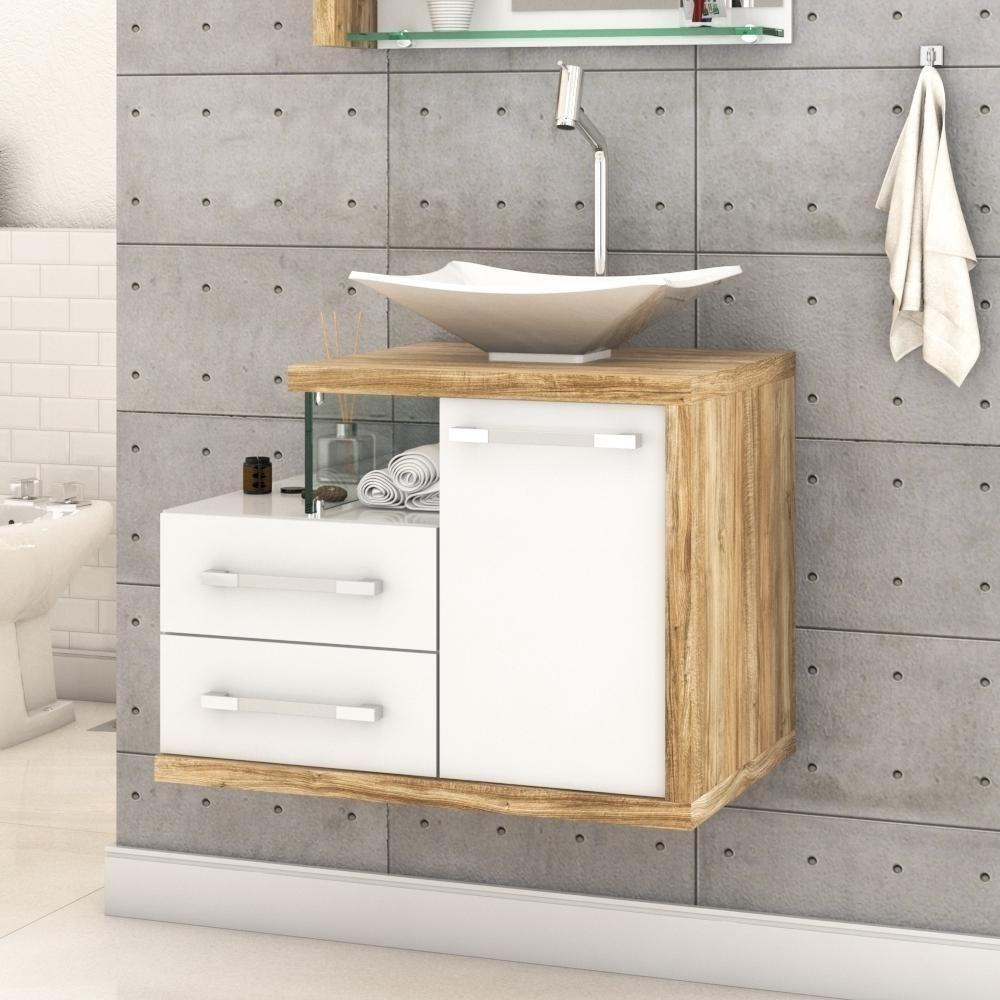 Conjunto Balcão C-cuba L38 Legno 650 Branco Chess C-branco Chess Branco Chess C-carvalho - 1