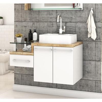 Conjunto Balcão C-cuba Aria 41 Legno 830 Branco Chess C-branco Chess Branco Chess C-carvalho