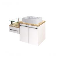 Conjunto Balcão C-cuba Aria 41 Legno 830 Branco Chess C-branco Chess Branco Chess C-carvalho - 3