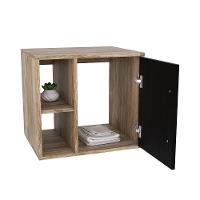 Conjunto Balcão C-cuba L38 E Espelheira Soft 500 Carvalho C-branco Chess Carvalho C-preto ônix - 3