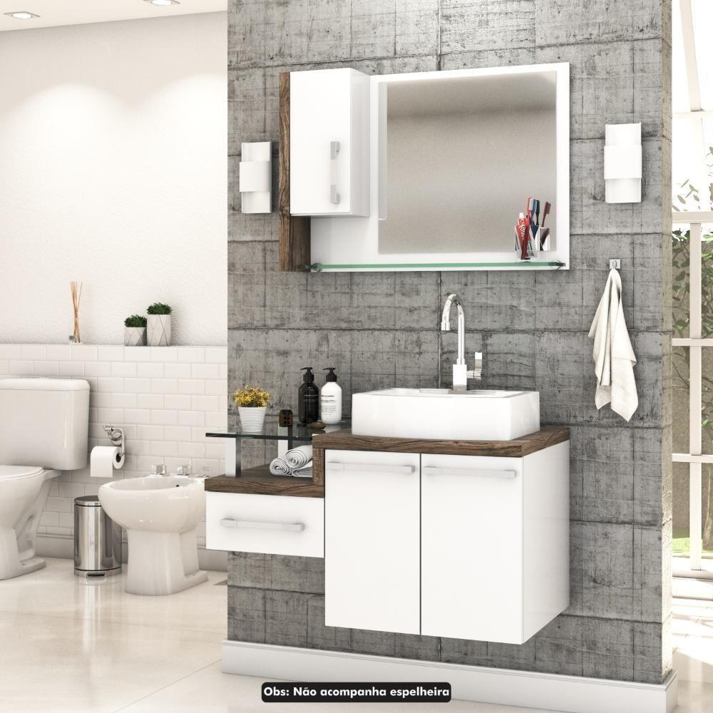 Conjunto Balcão C-cuba Aria 41 Legno 830 Branco Chess C-carvalho Branco Chess C-carvalho Dark - 2