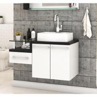 Conjunto Balcão C-cuba Aria 41 Legno 830 Branco Chess C-nogal Branco Chess C-preto ônix - 1