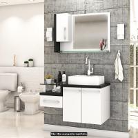 Conjunto Balcão C-cuba Aria 41 Legno 830 Branco Chess C-nogal Branco Chess C-preto ônix - 2