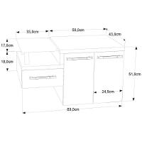 Conjunto Balcão C-cuba Aria 41 Legno 830 Branco Chess C-nogal Branco Chess C-preto ônix - 6