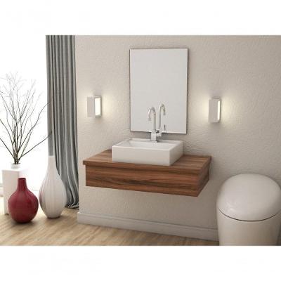Conjunto Bancada E Espelheira Ktme802 Carvalho Dark Nogal