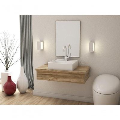 Conjunto Bancada E Espelheira Ktme802 Branco Chess Carvalho