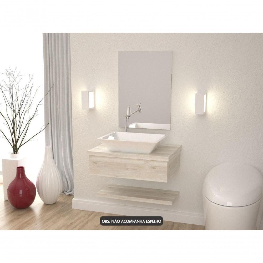 Conjunto Bancada C-cuba Messina E Prateleira Metrópole 605 Preto ônix Snow - 2