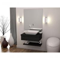 Conjunto Bancada C-cuba Messina E Prateleira Metrópole 605 Nogal Preto ônix - 1