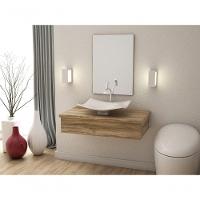 Conjunto Bancada C-cuba F44 E Espelheira Metrópole 801 Branco Chess Carvalho - 1