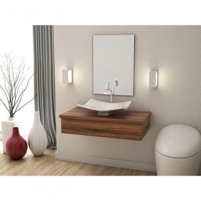 Conjunto Bancada C-cuba F44 E Espelheira Metrópole 801 Carvalho Dark Nogal