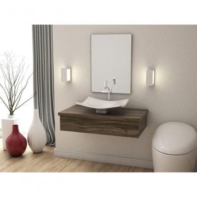 Conjunto Bancada C-cuba F44 E Espelheira Metrópole 801 Carvalho Carvalho Dark