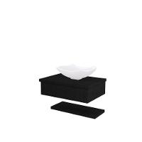 Conjunto Bancada C-cuba L42 E Prateleira Metrópole 605 Nogal Preto ônix - 3