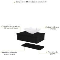 Conjunto Bancada C-cuba L42 E Prateleira Metrópole 605 Nogal Preto ônix