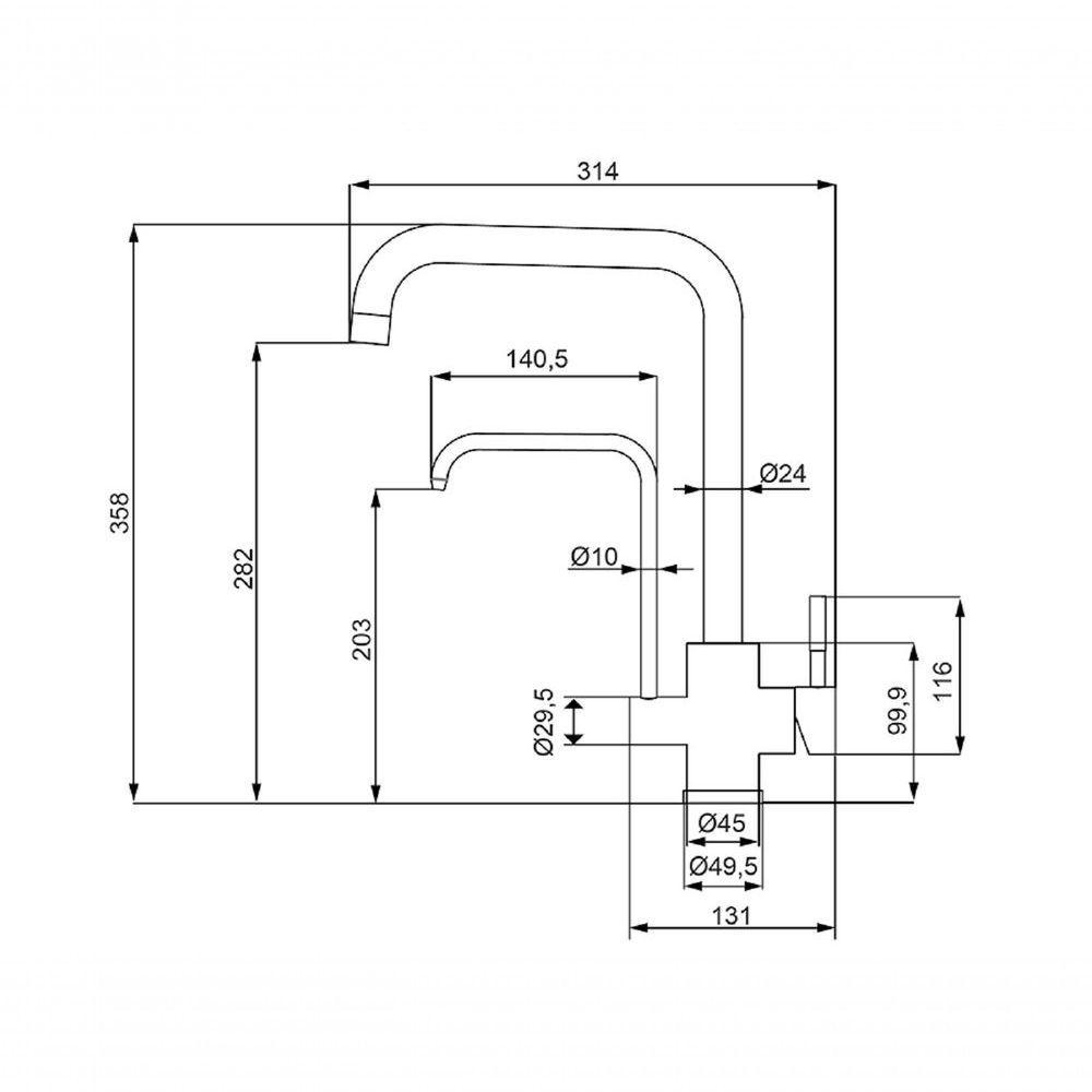 Torneira Monocomando Cozinha Mesa 2263 I82 Saida água Filtrada - 3