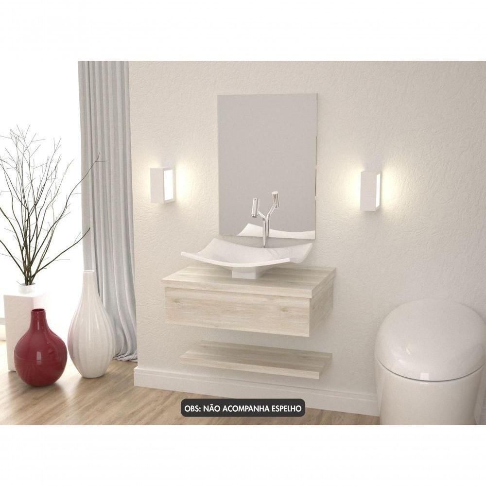 Conjunto Bancada C-cuba F44 E Prateleira Metrópole 605 Preto ônix Snow - 2