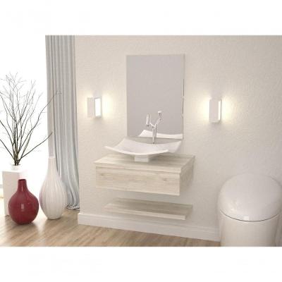 Conjunto Bancada C-cuba F44 E Prateleira Metrópole 605 Preto ônix Snow