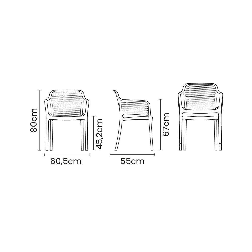Cadeira Tramontina Gabriela E Fibra De Vidro Camurça - 2