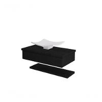 Conjunto Bancada C-cuba F44 E Prateleira Metrópole 805 Nogal Preto ônix - 3