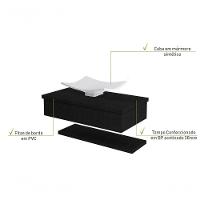 Conjunto Bancada C-cuba F44 E Prateleira Metrópole 805 Nogal Preto ônix