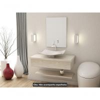 Conjunto Bancada C-cuba F44 E Prateleira Metrópole 805 Preto ônix Snow - 2